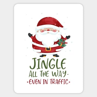 Jingle Jam: Santa's Traffic Symphony Sticker